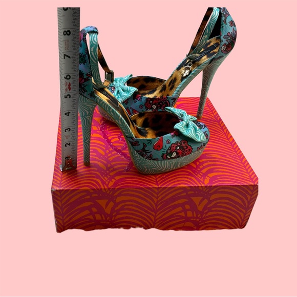 Iron Fist Loco Koko Turquoise Platform Stiletto Pumps 5” Heel Women’s 8 NWB - Picture 10 of 13